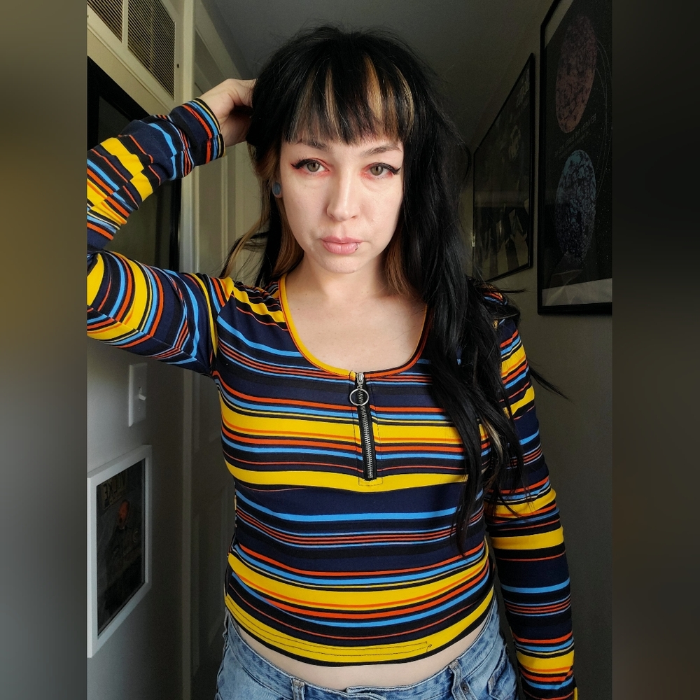 Striped Rue 21 Crop Top